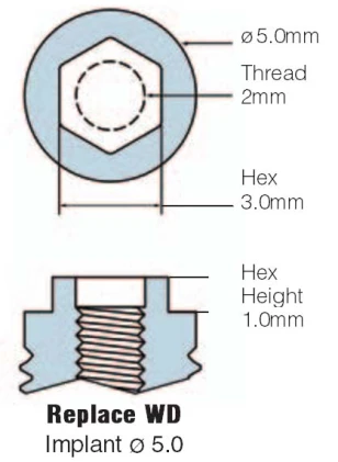 Steri-Oss Replace External Hex (5.0)