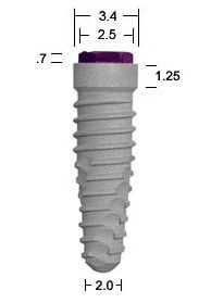 Full OSSEOTITE Tapered Natural Taper (3.4)