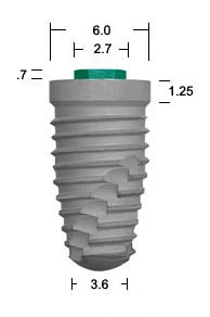 Full OSSEOTITE Tapered Natural Taper (6.0)