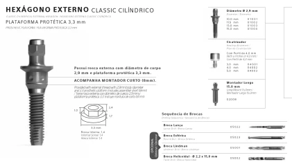 Hexagono Externo HE Classic Cilindrico MP (3.3)