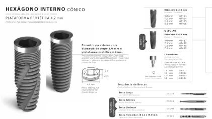 Hexagono Interno HI Conico Medular RP