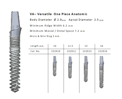 Versatile One Piece VOne Anatomic