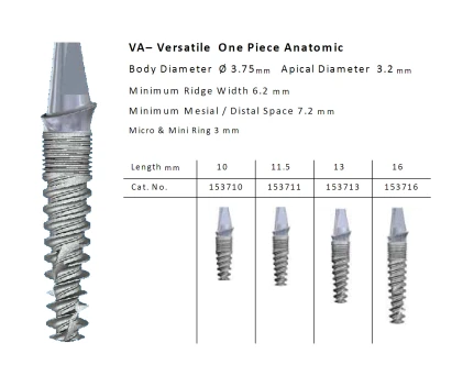 Versatile One Piece VOne Anatomic