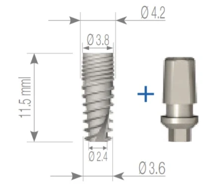 Ideal Titanium Implant (ITI) 2.43