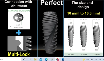 Perfect Titanium Implant (PFTI) 2.43