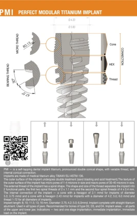 Perfect Modular Titanium Implant (PMI) 2.1