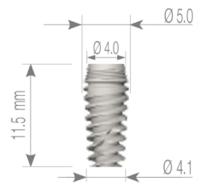 Perfect Modular Titanium Implant (PMI) 2.43