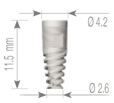 Unique Modular Titanium Implant (UMI) 2.43