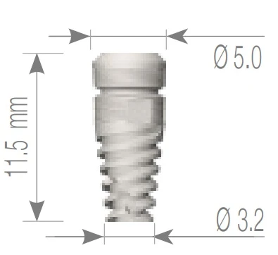 Unique Modular Titanium Implant (UMI) 2.43