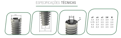 Cone Morse Hexagonal (CMH)