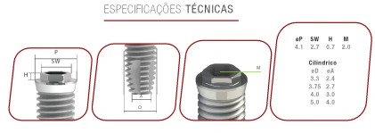 Hexagono Externo Cilindrico Com Torque Interno (4.1)