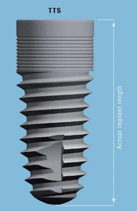 Cylindrical Implus None Polished Neck Internal Hex TTS (4.0)