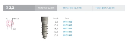 TiXos Cylindrical Internal Hex (3.5)