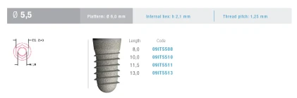 TiXos Cylindrical Internal Hex (6.0)