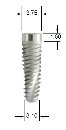 Lance Internal hexagon Standard Platform (3.75)