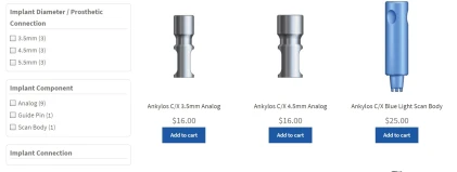 Components: Dentsply Friadent Compatible Ankylos C/X