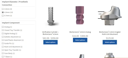 Components: BioHirizons Compatible (internal hex 4.5)