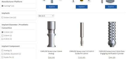 Components: Camlog Compatible Screw-Line 3.3mm