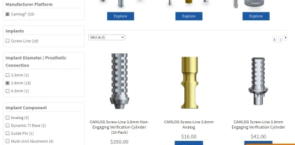 Components: Camlog Compatible Screw-Line 3.8mm