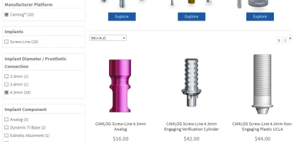 Components: Camlog Compatible Screw-Line 4.3mm