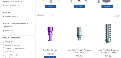 Components: Dentsply/Astra Compatible Astra Tech EV 3.6mm