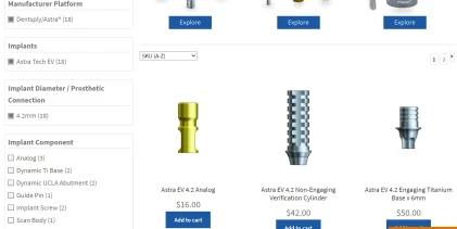 Components: Dentsply/Astra Compatible Astra Tech EV 4.2mm
