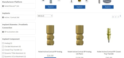 Components: Nobel Biocare Compatible Active/Conical RP 4.3/5.0mm