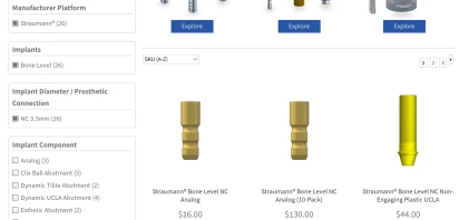 Components: Straumann Bone Level NC 3.3mm