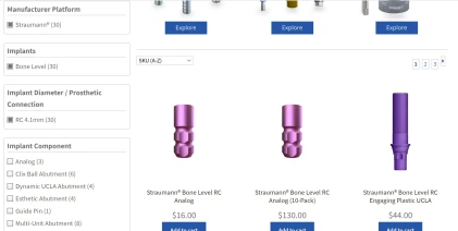 Components: Straumann Bone Level RC 4.1mm