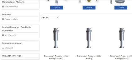 Components: Straumann Tissue Level NN 3.5mm