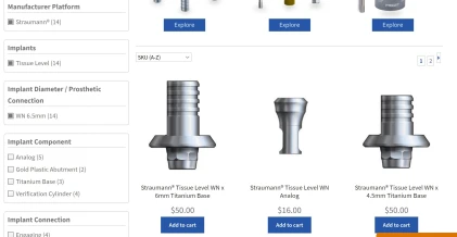 Components: Straumann Tissue Level WP 6.5mm