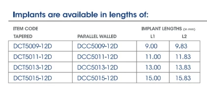 Deep Conical Co-Axis Parallel Walled 5.0mm DCC50-12D