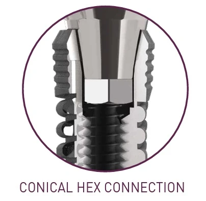 ESI-Essential Spectrum Implant-Conical Hex Connection RP (4.3/5.0/6.0)