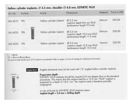 Hollow Cylinder Esthetic Plus 3.5 (4.8)