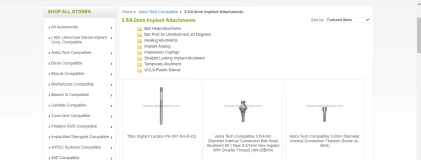 Components: Astra Tech Compatible 3.5/4.0mm