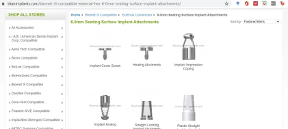 Components: Biomet 3i Compatible External Hex 6.0mm