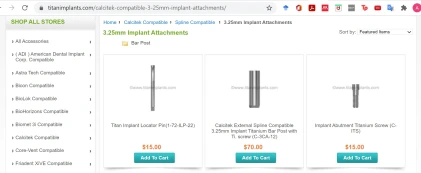 Components: Calcitek Compatible Spline 3.25mm