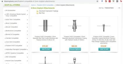 Components: Friadent XiVE Compatible 4.5mm