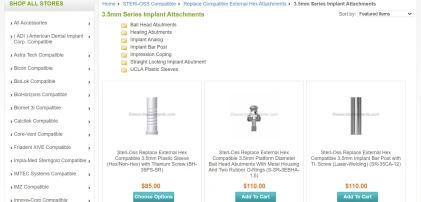 Components: STERI-OSS Compatible Replace External Hex 3.5mm